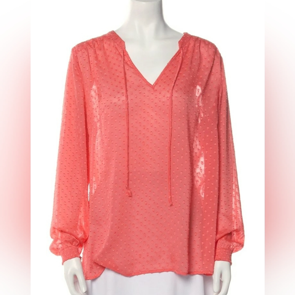 PENDLETON V-NECK LONG SLEEVE BLOUSE M